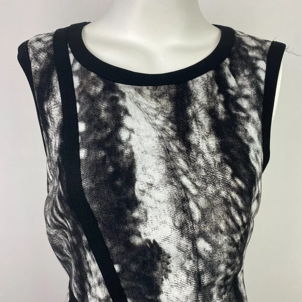 David Lawrence Size 8 Black White Women's Dress Pencil Sleeveless Workwear - Picture 3 of 15